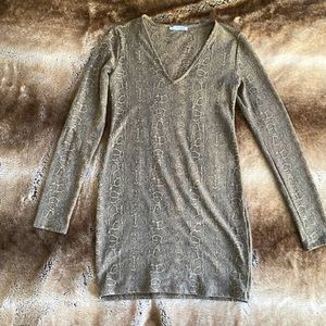 Zara Snake print bodycon TRF dress